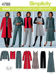 Simplicity Easy-to-Sew 4789 Plus Size Pants, Vest, Jacket and Jumper Sewing Pattern for Women by In K Design, Sizes BB (20W -28W)