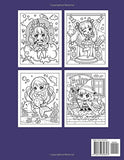 Chibi Girls Coloring Book: Kawaii Japanese Manga Drawings And Cute Anime Characters Coloring Page For Kids And Adults
