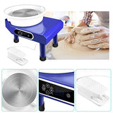 SEAAN Electric Pottery Wheel Machine 25CM Pottery Throwing Ceramic Machine LCD Touch Ceramic DIY Clay Tool for Ceramic Work Art Clay with 10 Pcs Clay Sculpting Tools, Foot Pedal