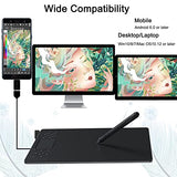 VEIKK Graphic Tablets, A50 10x6 Inch Pen Tablet with Smart Gesture Touch Pad & 8 Shortcut Keys Tilt Function 8192 Pen Pressure for Android, Windows and Mac (A50-2)