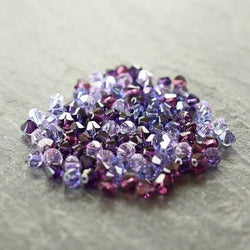 Swarovski Crystal Bicone Bead Mix Purples | 6mm | Pack of 100 | Small & Wholesale Packs