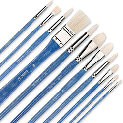 Artist Paint Brush Set of 11 Different Shapes Ergonomic Professional Wood Handles with Organizing Case for Acrylic Oil Watercolor, Rock Painting