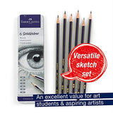 Faber-Castell Creative Studio Graphite Sketch Pencil Set – 6 Graphite Pencils (2H, HB, B, 2B, 4B, 6B)