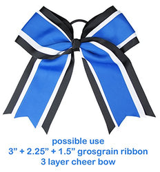 HipGirl Boutique 20yd 2.25 Inch Wide Grosgrain Ribbon. For Cheerleader Hair Bows, Packaging,