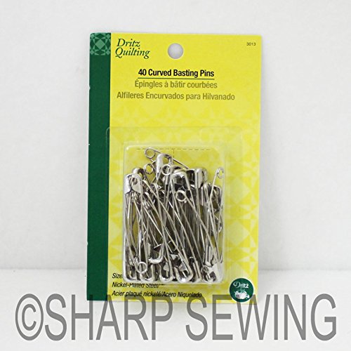 Dritz Quilting Curved Basting Pins - Size 3-40 ct.