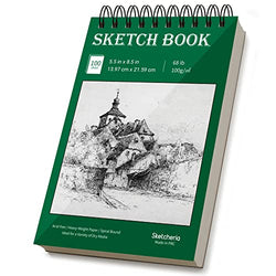 Artisto 5.5x8.5 Premium Sketch Book Set, Spiral Bound, Pack of 3