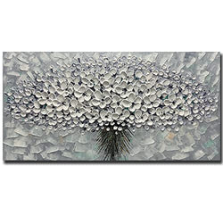 Yotree Paintings, 24x48 Inch Wall Art Oil Painting Blossoms Artwork Hang Wall Decoration Canvas Wall Art Abstract Flowers Decorationfor for Living Room Bedroom