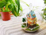 Flever Dollhouse Miniature DIY House Kit Creative Room with Furniture for Romantic Artwork Gift (Cute Mini Villa)