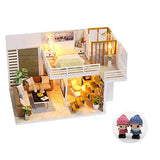 Cool Beans Boutique Miniature DIY Dollhouse Kit – Modern 2-Story Home with 2 Figurines- with Dust Cover - Architecture Model kit (English Manual) 2-Story Home DH-KM-K031Modern2H