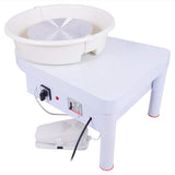 Tech-L Pottery Wheel 350W 25cm Pottery Forming Machine Art Craft DIY Clay Tool Electric Ceramics Wheel with Foot Pedal and Detachable Basin for Ceramic Work Ceramics Clay (350W 25cm)