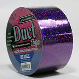 Duct Tape Holographic Print Designer Crafting Decorative Shiny Color - 1.88 inch. x 5 yd (Purple)