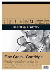 Daler Rowney : Fine Grain Drawing : Cartridge Pad : 160gsm : 30 Sheets : A3