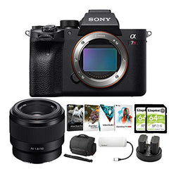 Sony Alpha a7R IV Mirrorless Digital Camera Body with 50mm f/1.8 Lens and Software Suite Bundle (8 Items)