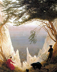 Caspar David Friedrich Chalk Cliffs on Rugen ~ Kreidefelsen auf Rugen 1819 Oskar Reinhart Collection Winterthur 30" x 24" Fine Art Giclee Canvas Print (Unframed) Reproduction