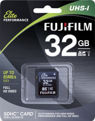 Fujifilm Elite 32GB SDHC Class 10 UHS-1 Flash Memory Card 600x / 90MB/s