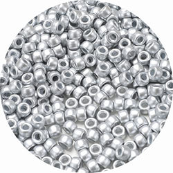 Praisebank 1000 Silver Colored Pony Beads, Beads for Jewelry Making, Beads for Crafts, Hair Beads, Beads for Hair Braids.