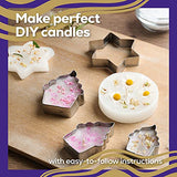 DIY Candle Making Kit Gold - Complete Supplies Set to Make Your Own Candles - Includes 2lb Soy Wax, Candle Tins, Natural Fragrances, Color Dyes, Melting Pot