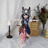 SISON BENNE 11.8 Inch Full Set Outfits 1/6 Fashion BJD Doll, Ball Jointed MSD Dolls with Makeup Eyes Wig Shoes Clothes Cute Hat, DIY Toys for Kids (Momo)