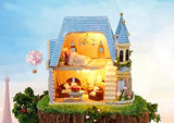 Flever Dollhouse Miniature DIY House Kit Creative Room with Furniture for Romantic Valentine's Gift (Dream of Sky)