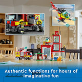 LEGO City Fire Station 60320 Building Kit for Kids Aged 6+; Includes 2 City Adventures TV Series Characters (540 Pieces)