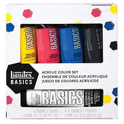 Liquitex BASICS Acrylic Paint Tubes, 5-Piece Set