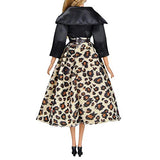 Doll Clothes Leather Suit and Leopard Print Dress Cool Style for 11.5 inches -12 inches Dolls
