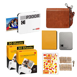 Kodak Mini 3 Retro 3x3” Portable Photo Printer Accessory Gift Bundle, Compatible with iOS, Android & Bluetooth Device, Real Photo 4PASS Technology & Laminating Process, Photos – White