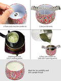 209PCS Soy Candle Making Kits, DIY Candle Making Supplies, Complete Candle Crafts with Soy Candle Wax Wicks Stickers 3-Hole Wick Holder Candle Tins and Dried Flowers