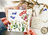 Vintage Journaling Stickers Pack 240Pcs, Scrapbook Sticker Aesthetic Natural Plant Flower Mushroom Sticker Art Bullet Journals Planners DIY Sticker, Pretty Floral Decorative Retro Decals