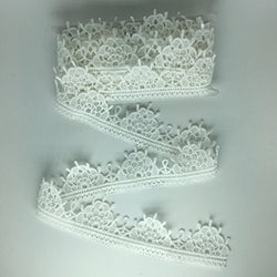 ELLA MAMA Lace Trim DIY Craft Ribbon 1-5/8“ x 5yds, Sewing Applique craft Wedding Decoration Gift