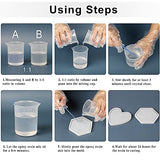 Epoxy Resin Kit, 42 OZ / 1100ml Crystal Clear Epoxy Resin for Art, Craft, Coating, Casting and Jewelry Making, Come with 4 Graduated Cups, 4 Stir Sticks and 10 Pairs Gloves