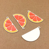 SANQIU Enamel Orange Charm Pack of 10 for Jewelry Making Fruit Pendant