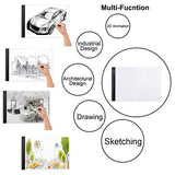 A4 Ultra-Thin Portable LED Light Box Tracer USB Power Cable Dimmable Brightness Artcraft Tracing Light Pad Light Box w 5D Diamond Painting Tool（141 Piece) Set