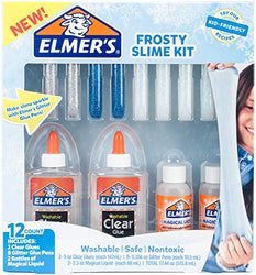 Elmer’s Glue Frosty Slime Kit, Clear School Glue, Glitter Glue Pens & Magical Liquid Activator Solution, 12 Count