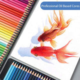 AXEARTE 72 Colored Pencils, Oil-Based Cores Pencil Set with Metal Box, Professional Artist Coloring Pencils for Drawing Arts, Sketching, Shading, Blending, Layering, Suitable for Adults and Kids