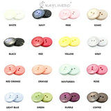 RayLineDo Pack of 95-100pcs 11.5MM Lady Children Shirts Cuff Resin Dazzle Color Buttons for