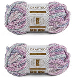Crafted By Catherine Chunky Heather Multi Yarn - 2 Pack, Purple Multi, Gauge 6 Super Bulky