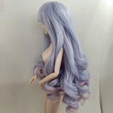 EVA BJD 4inch 5inch Toy Hair Wigs for 1/6 Barbie Doll Wigs & BJD Doll Wigs Flexible Accessory (Blue Pink)