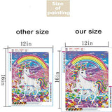 Dylan’s Cabin DIY 5D Diamond Painting Kits for Adults,Full Drill Embroidery Paint with Diamond for Home Wall Decor（unicorn/12x16inch)
