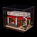 WYD 3D Dollhouse Miniature DIY Model with Furnitures Cake Store Style Wooden House Handmade Toy with Dust Cover and Music