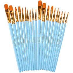 GACDR Acrylic Paint Brushes, 20 Pieces Face Paint Brushes for Acrylic Painting Oil Watercolor Artist Paint Brush for Kids,Body Face Nail Art,Detailing and Rock Painting