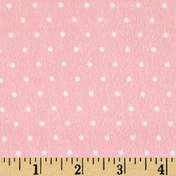 Robert Kaufman Cozy Cotton Flannel Mini Dots Rose Fabric By The Yard, Rose