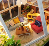 Flever Dollhouse Miniature DIY House Kit Creative Room with Furniture for Romantic Artwork Gift-Aurora Hut