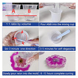 Epoxy Resin 33.8oz Crystal Clear Epoxy Resin Kit for Starter Resin Casting & Coating, Art Casting Resin, Tumblers River Tables, Jewelry Projects, Easy Mix 1:1 Ratio