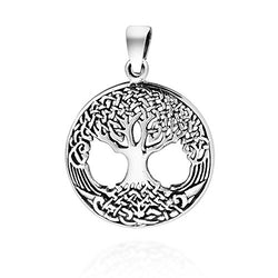 AeraVida Amazing Rare Celtic Tree of Life .925 Sterling Silver Pendant