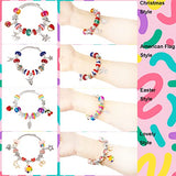 Bracelet Making Kit for Girls, 66 Pieces Charm Bracelet Making Kit with Beads and Snake Chain, Bracelets for DIY Craft, Jewellery Gift for Teen Girls