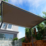 Windscreen4less Straight Edge Sun Shade Sail,Rectangle Outdoor Shade Cloth Pergola Cover UV Block Fabric 180GSM - Custom Size Brown 10' X 14'