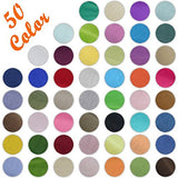 RayLineDo RayLineDo 50 Different Color Pieces Linen Cotton Fabric Solid Color Bundle Patchwork