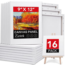 Stretched Canvases for Painting,9×12",Pack of 16 ,Primed Acid-Free,5/8 Inch Thick Wood Frame Blank Canvas,Art Canvases for Beginners,Artists for Oil Paint,Acrylic Paint,Pouring Painting.