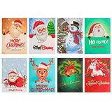 Cieovo 8 Packs 5D DIY Diamond Painting Greeting Holiday Card Diamond Painting Round Drill Greeting Thank You Cards Include Santa Claus, Snowman, Christmas Sock Cards, 8 PCS Envelopes (H-Color)